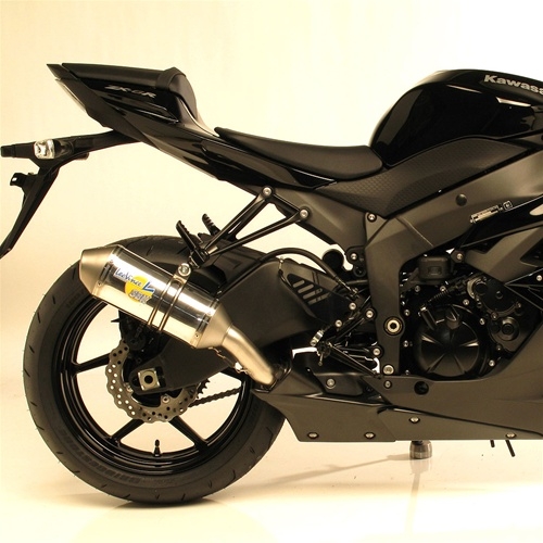 2009-2012 Kawasaki ZX6R Leo Vince SBK Oval Racing Aluminum Unlimited with  Conical End Cap Slip On Exhaust (8195) - 50% OFF RETAIL